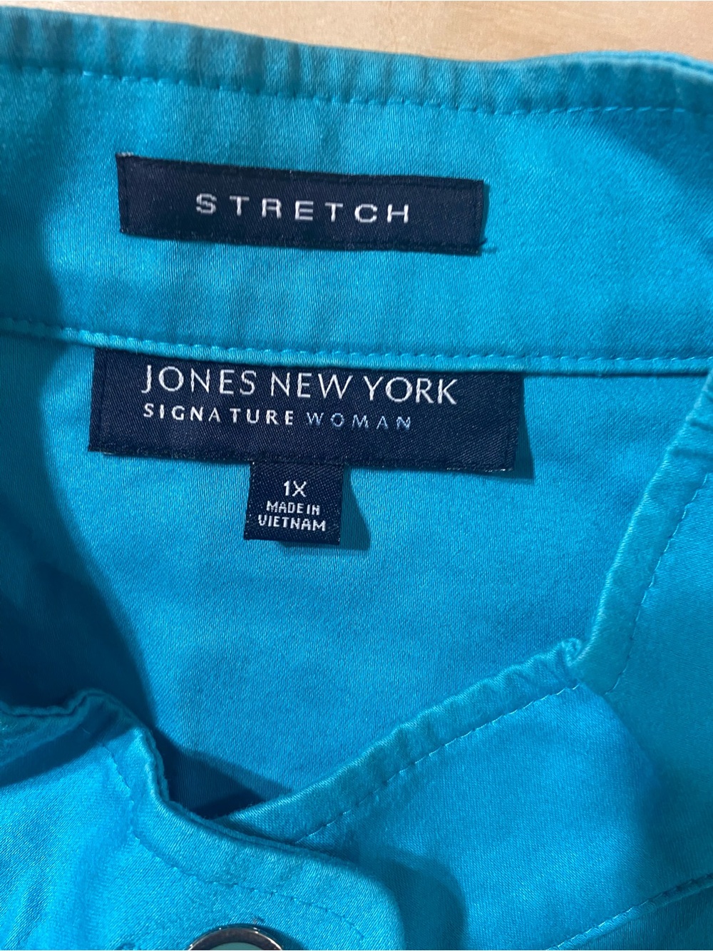 Jones New York Bright Turquoise Utility Jacket 1X (SO) - Picture 6 of 10
